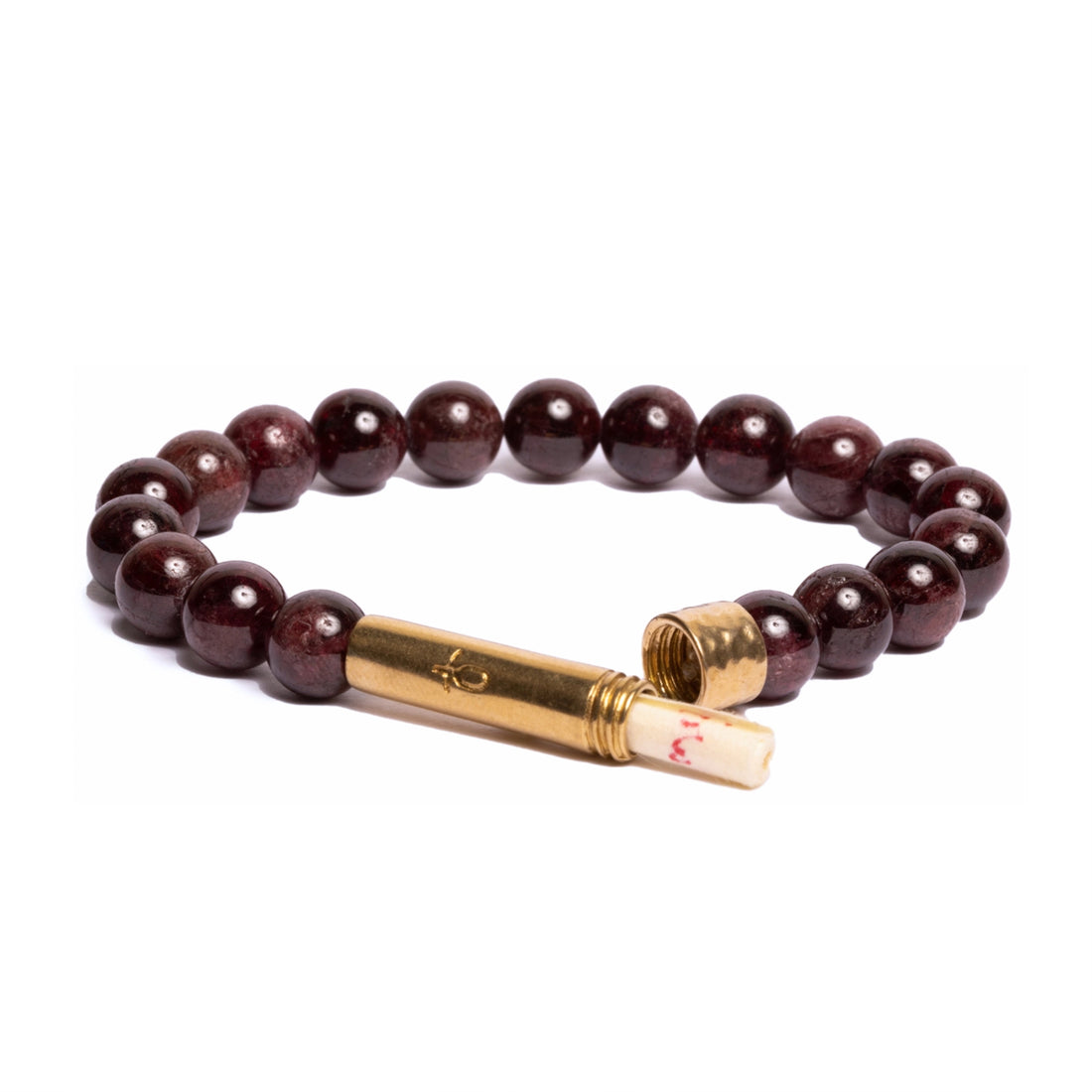 POLISHED GARNET INTENTION BRACELET