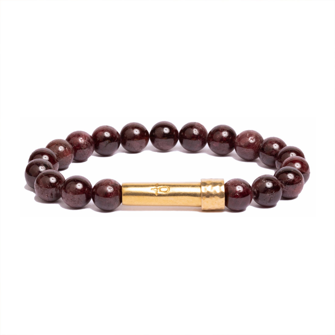 POLISHED GARNET INTENTION BRACELET