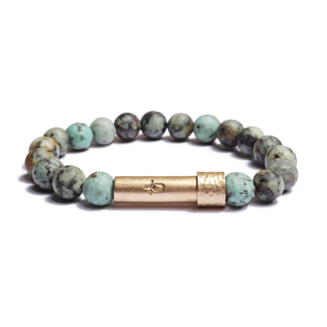 MATTE AFRICAN TURQUOISE INTENTION BRACELET - LARGE / MEN&