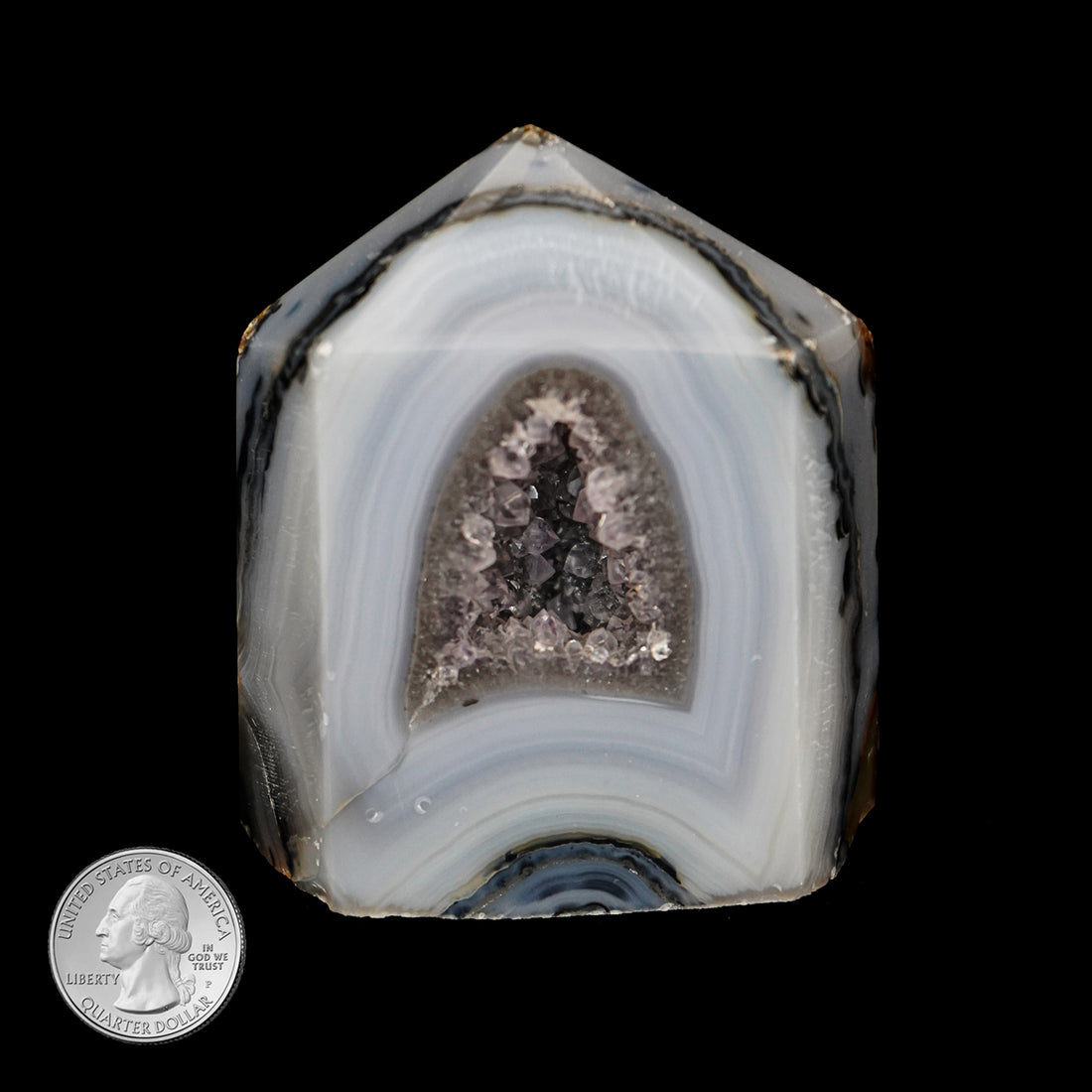 AGATE & AMETHYST POINT