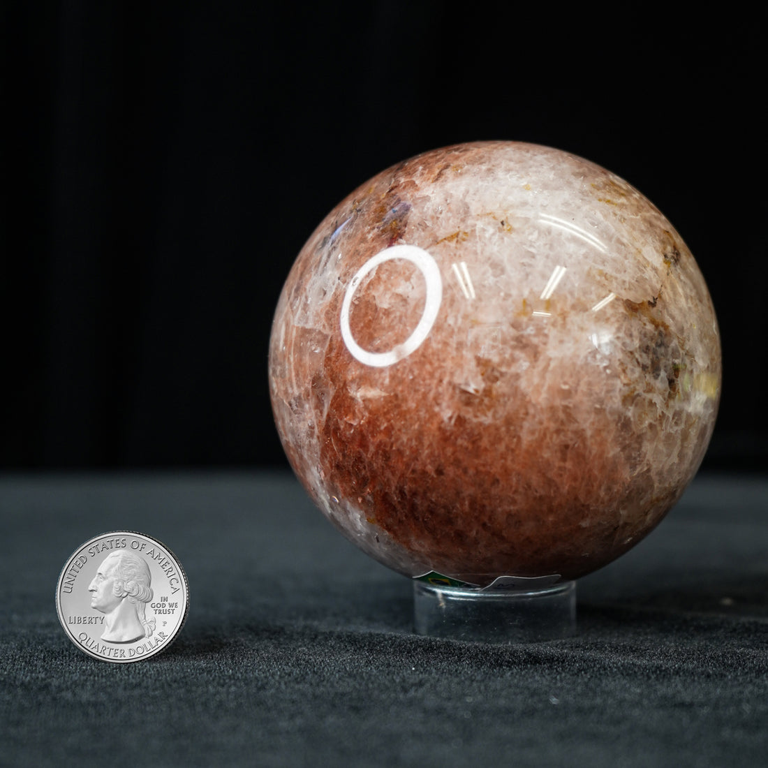 ROSE QUARTZ with ALBITE SPHERE