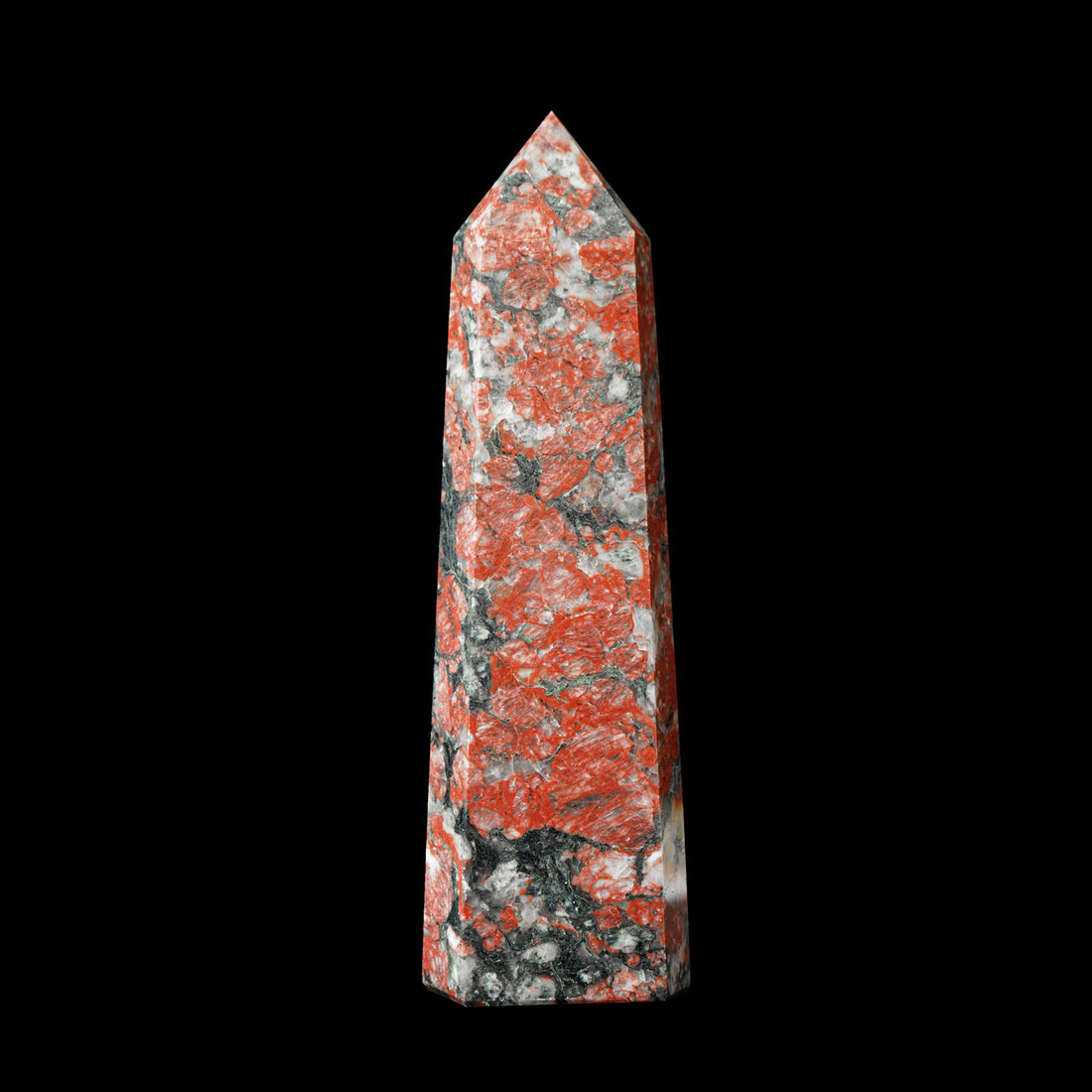 RED CORAL CALCITE POINT