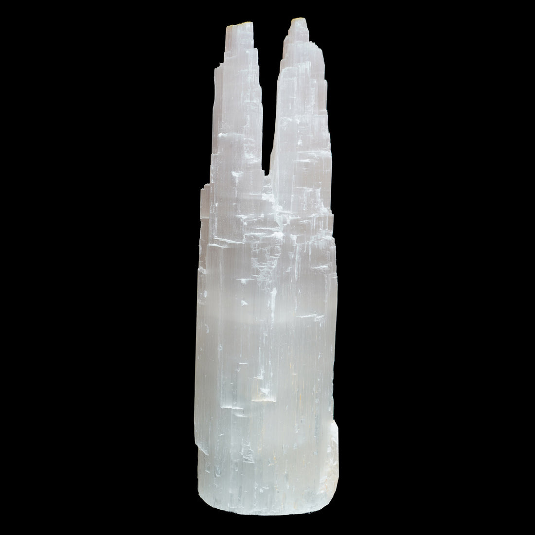 SELENITE DOUBLE TOWER LAMP 35cm